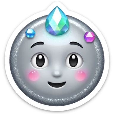 vamp glitter gray sticker