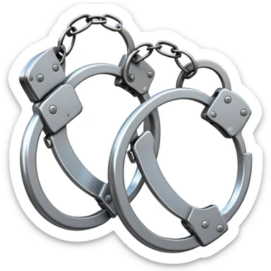 pair of handcuffs sticker