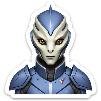 turian alien from Mass Effect sticker