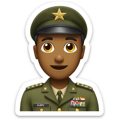 With army uniform  sticker