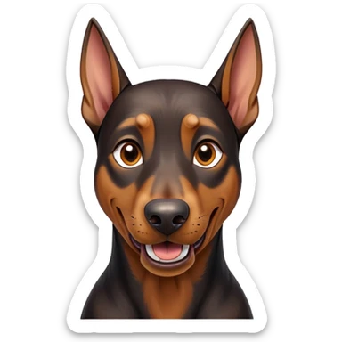 cinematic-comical-doberman-portrait-emoji,-head-tilted-dramatically-with-an-exaggeratedly-amused-expression,-featuring-a-vibrant-black and tan-fur-with-a-lively-sheen,-wide,-expressive-brown-eyes-filled-with-playful-disbelief sticker