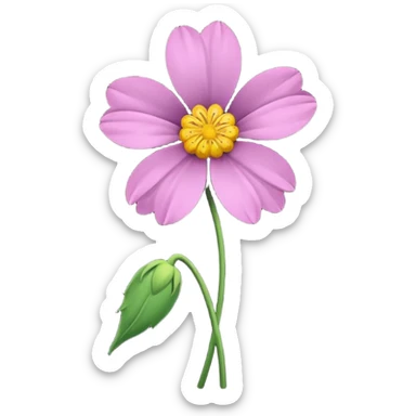 Wilted Flower black emoji sticker