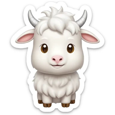 Make a marshmallow goat emoji sticker