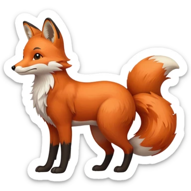  Volpe animale di lato sticker