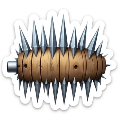 Spikes on wood sticker