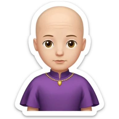 Bald boy in nice dress sticker