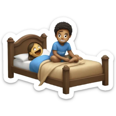 un niño jugando con una matraca  sticker