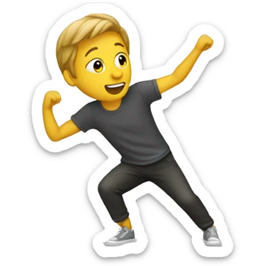 Homme qui fait un dab sticker