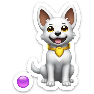 Colorful Shiny Electric Dog Pokémon sticker