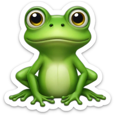 frog with a job sticker