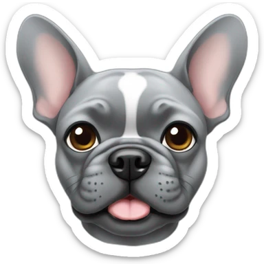 grey frenchie sticker
