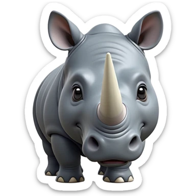 cinematic-cute-rhinoceros-zomed-out-portrait-emoji,-head-tilted-playfully-and-inquisitively,-featuring-a-rugged,-glossy-slate-gray-hide-with-a-gentle,-rounded-ivory-horn-and-round,-sparkling-eyes-filled-with-curious-wonder,-showing-the- (2) sticker