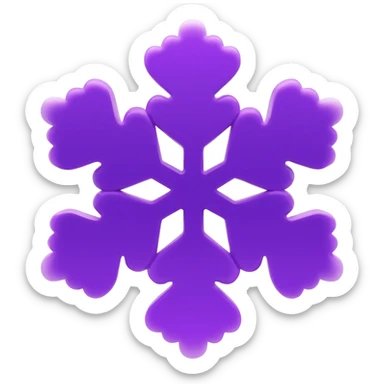 Purple snowflake sticker