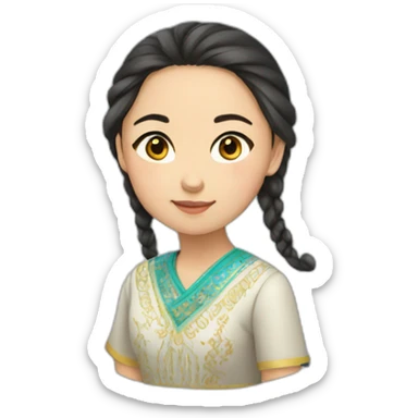 kazakh girl sticker
