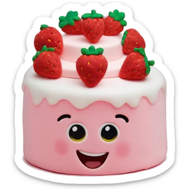 strawberry cake jellycat sticker