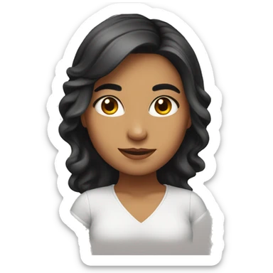 very cute latina with mid size hair  sticker