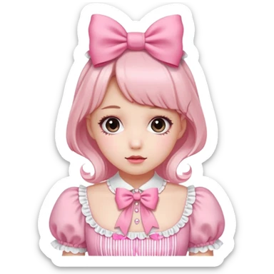 Fiyonklu ve pembe lolita g sticker