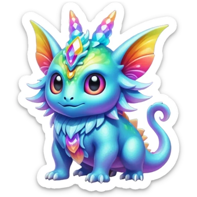 Epic complex detailed aesthetic-scenic-Fakémon-creature sticker