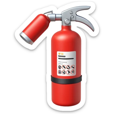 hand holding Fire extinguisher sticker