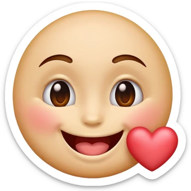 A single emoji that's feeling extreme happiness. Blushing and feeling in love. Grinning and smiling and making a kissy face. Something sweet and perfect to send to someone you love. Not a familiar love something deep and profound. Something unique. sticker