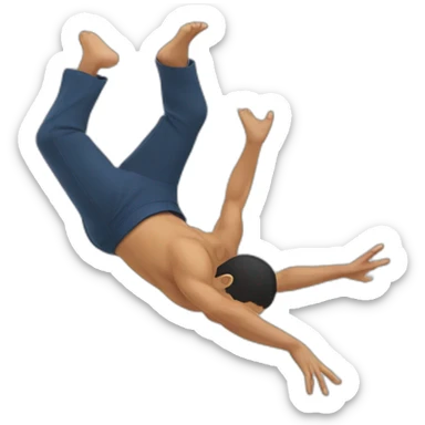 filipino man doing a back flip sticker