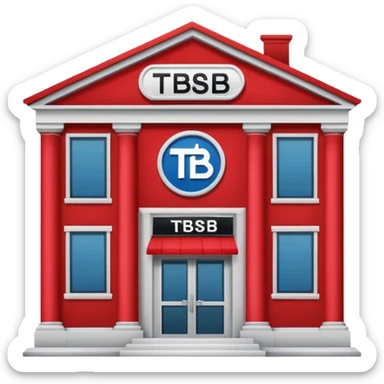 A bank with red building and labeled the "TSB", not "TBSB", on the building sticker