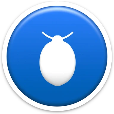 A white color tick with a blue background of circle sticker