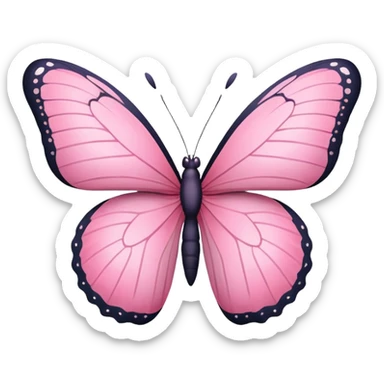 Pink butterfly emoji sticker