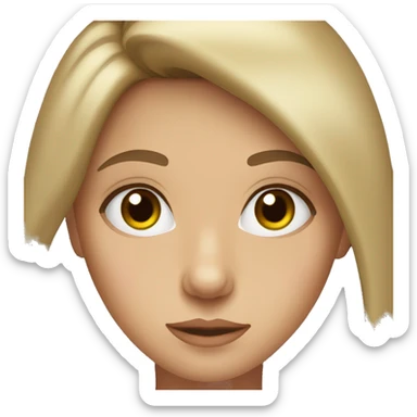 Slavic girl with brunette hair and hazel eyes sticker