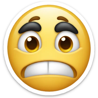 embarrassed emoji face sticker