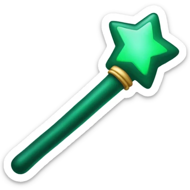 dark green magic wand sticker