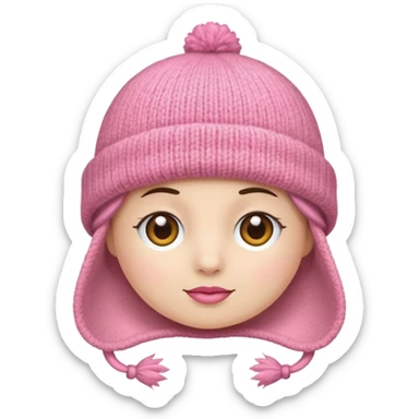 a pink hat sticker