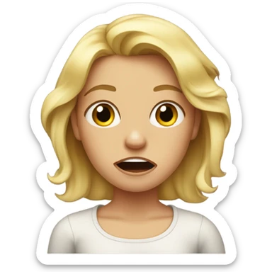 Singular Tantrum blonde girl sticker