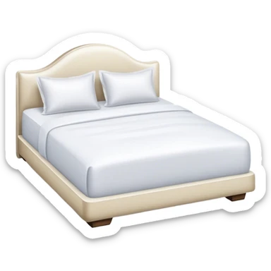 White luxury hotel bed sticker