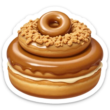 Mini doughnuts with biscoff crumble on top  sticker