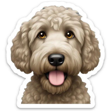 Black Goldendoodle sticker