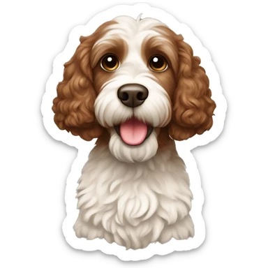 Brown cockapoo  sticker