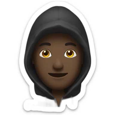 Homme peau noir avec une cagoule sticker