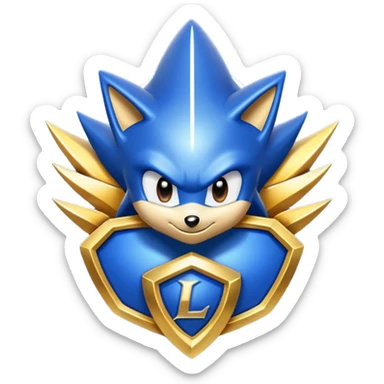 super sonic legend rank from the game rocket league the logo for it  sticker