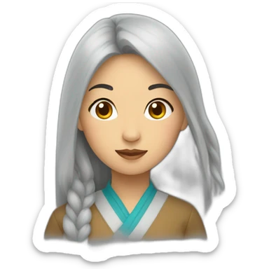 Kazakh woman sticker