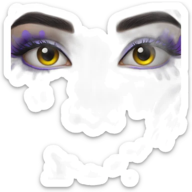 Close up of Uv face paint model sticker