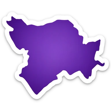 azerbaijani map in purple color sticker