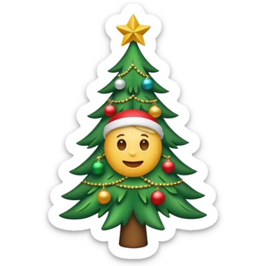 Emoji sapin avec bandeau 'ACMS' sticker