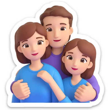 couple posing, close up pose, living room background sticker