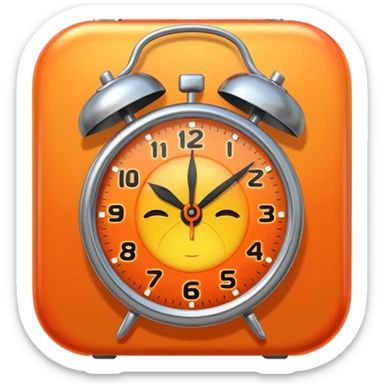 alarm clock, sunset MORE SUNSET PARTY. Don't put a person there. Default emoji face sticker