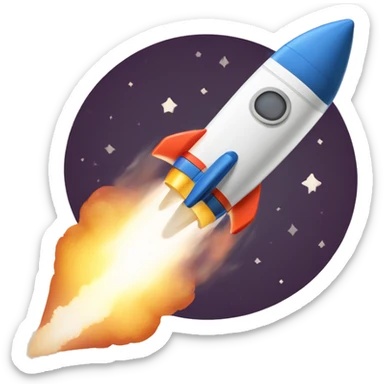 Rocket Emoji: A rocket launching with "Movelend to the Moon!" text, capturing the idea of rapid progress or success in the crypto world. sticker