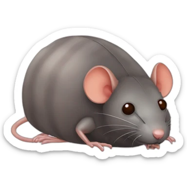 Rat mixed with a bedbug sticker