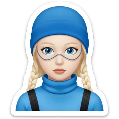 White girl with ski mask sticker