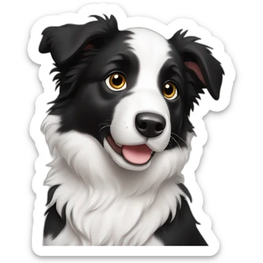 border collie puppy sticker