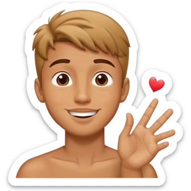 Hombre joven dando lanzando un beso sticker